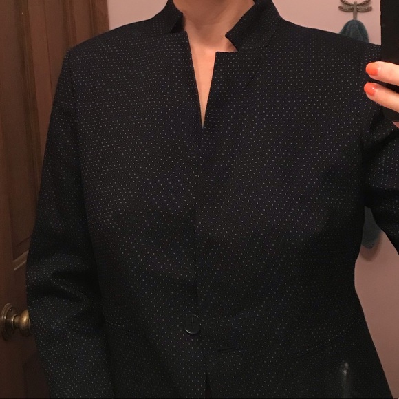 NEW Ann Taylor Seasonless 1 button navy blazer - Picture 10 of 12
